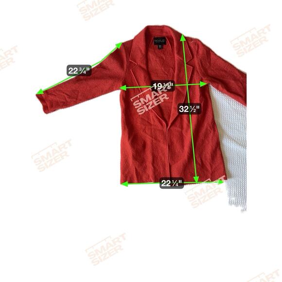 6 for $20 Rachel Zoe Wool Blend Open Cardigan Fall Orange M - Picture 3 of 6